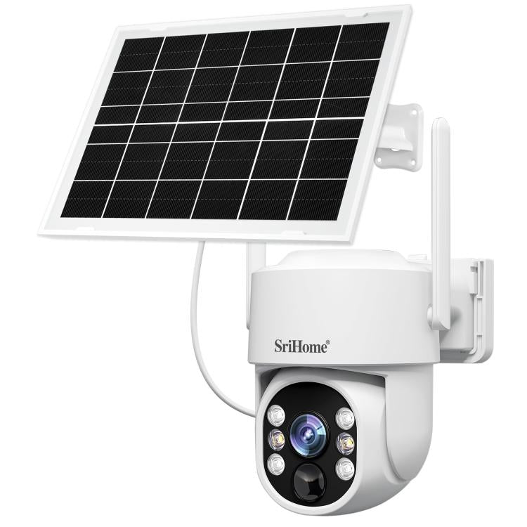 Sistema di videosorveglianza wireless SriHome DH005 da 4 MP 2K a basso consumo energetico con pannello solare, DH005