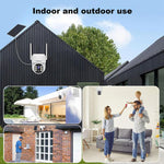 Sistema di videosorveglianza wireless SriHome DH005 da 4 MP 2K a basso consumo energetico con pannello solare, DH005