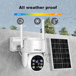 Sistema di videosorveglianza wireless SriHome DH005 da 4 MP 2K a basso consumo energetico con pannello solare, DH005