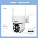 Sistema di videosorveglianza wireless SriHome DH005 da 4 MP 2K a basso consumo energetico con pannello solare, DH005