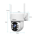 Sistema di videosorveglianza wireless SriHome DH005 da 4 MP 2K a basso consumo energetico con pannello solare, DH005