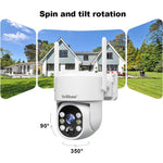 Sistema di videosorveglianza wireless SriHome DH005 da 4 MP 2K a basso consumo energetico con pannello solare, DH005