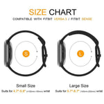 Cinturino per orologio xDfind in silicone traspirante con fori, tinta unita, per Fitbit Versa 3 / Sense, S, L