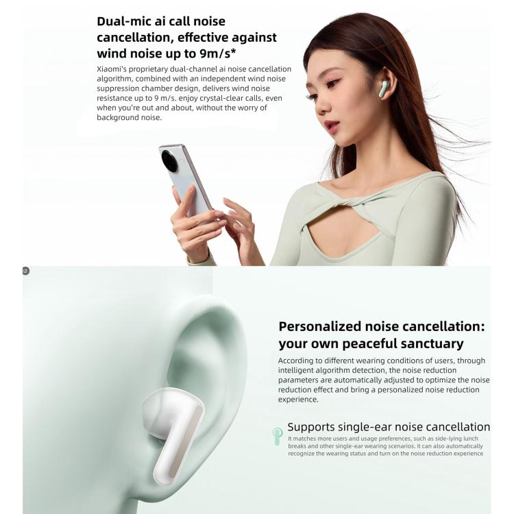 Auricolari Bluetooth semi-in-ear originali Xiaomi REDMI Buds 7S con cancellazione attiva del rumore