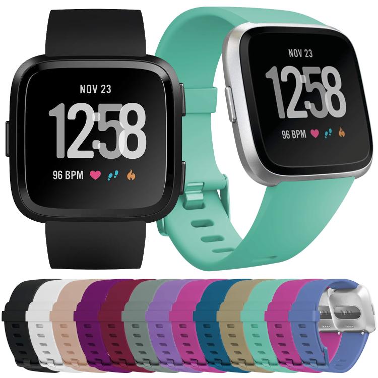 Cinturino per orologio xDfind in silicone tinta unita per Fitbit Versa 2, L