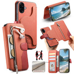 Portafoglio in pelle con cerniera, protezione antifurto MagSafe RFID in tessuto twill, custodia per telefono con cerniera., For Galaxy A57 5G, For Galaxy A37 5G / A36 5G, For Galaxy A17 4G / 5G, For Galaxy A07 4G / 5G