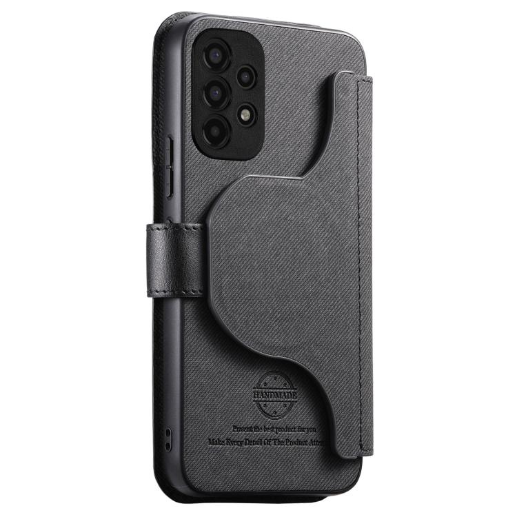 Portafoglio in pelle con cerniera, protezione antifurto MagSafe RFID in tessuto twill, custodia per telefono con cerniera., For Galaxy A13 4G, For Galaxy A13 5G