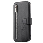 Portafoglio in pelle con cerniera, protezione antifurto MagSafe RFID in tessuto twill, custodia per telefono con cerniera., For Galaxy A54 5G, For Galaxy A04, For Galaxy A53 5G, For Galaxy A33 5G