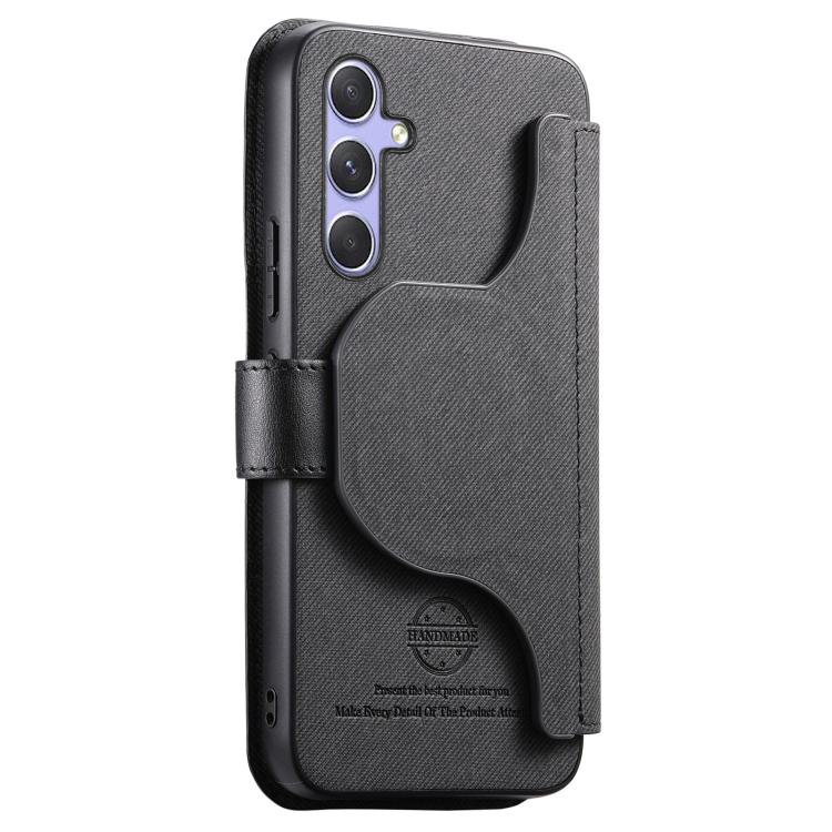 Portafoglio in pelle con cerniera, protezione antifurto MagSafe RFID in tessuto twill, custodia per telefono con cerniera., For Galaxy A54 5G, For Galaxy A04, For Galaxy A53 5G, For Galaxy A33 5G