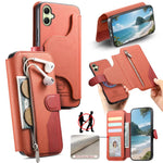 Portafoglio in pelle con cerniera, protezione antifurto MagSafe RFID in tessuto twill, custodia per telefono con cerniera., For Galaxy A54 5G, For Galaxy A04, For Galaxy A53 5G, For Galaxy A33 5G