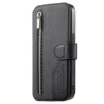 Portafoglio in pelle con cerniera, protezione antifurto MagSafe RFID in tessuto twill, custodia per telefono con cerniera., For Galaxy A57 5G, For Galaxy A37 5G / A36 5G, For Galaxy A17 4G / 5G, For Galaxy A07 4G / 5G