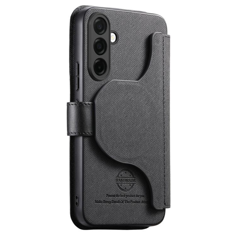 Portafoglio in pelle con cerniera, protezione antifurto MagSafe RFID in tessuto twill, custodia per telefono con cerniera., For Galaxy A57 5G, For Galaxy A37 5G / A36 5G, For Galaxy A17 4G / 5G, For Galaxy A07 4G / 5G
