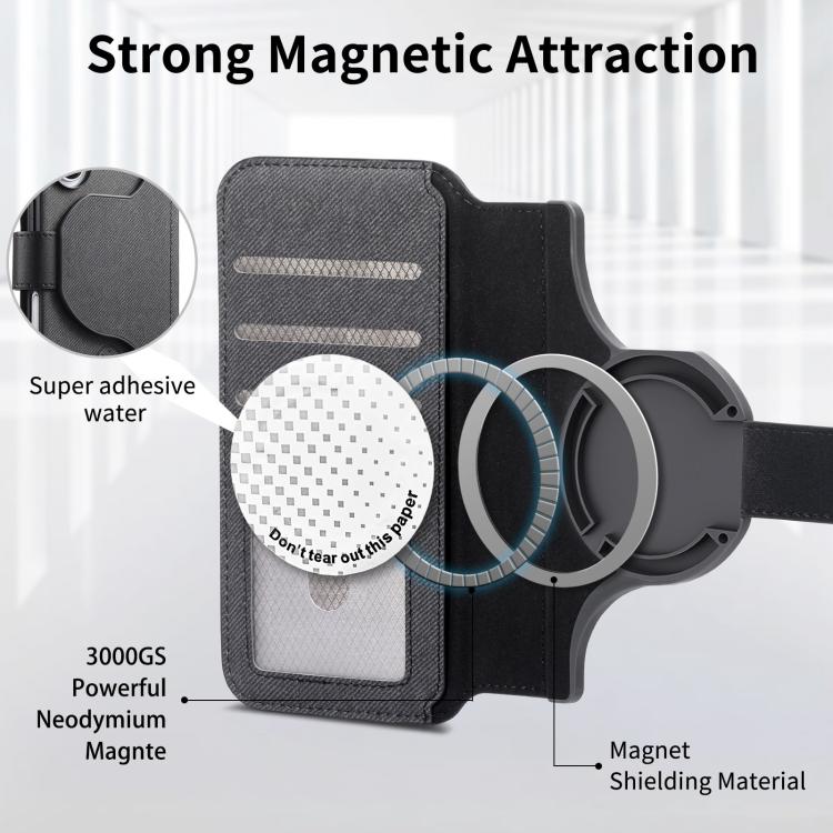 Portafoglio in pelle con cerniera, protezione antifurto MagSafe RFID in tessuto twill, custodia per telefono con cerniera., For Galaxy A57 5G, For Galaxy A37 5G / A36 5G, For Galaxy A17 4G / 5G, For Galaxy A07 4G / 5G