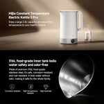 Bollitore elettrico originale Xiaomi Mijia 3 Pro da 2,0 litri e 1800 W a temperatura costante, con spina cinese.
