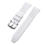 Cinturino per orologio in silicone con fibbia argentata a sgancio rapido xDfind, 20mm, 22mm