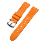 Cinturino per orologio in silicone con fibbia argentata a sgancio rapido xDfind, 20mm, 22mm