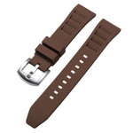 Cinturino per orologio in silicone con fibbia argentata a sgancio rapido xDfind, 20mm, 22mm