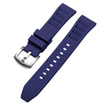 Cinturino per orologio in silicone con fibbia argentata a sgancio rapido xDfind, 20mm, 22mm