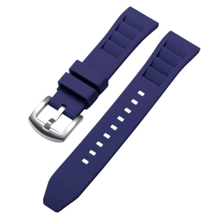 Cinturino per orologio in silicone con fibbia argentata a sgancio rapido xDfind, 20mm, 22mm