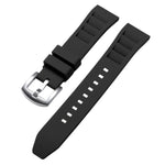 Cinturino per orologio in silicone con fibbia argentata a sgancio rapido xDfind, 20mm, 22mm
