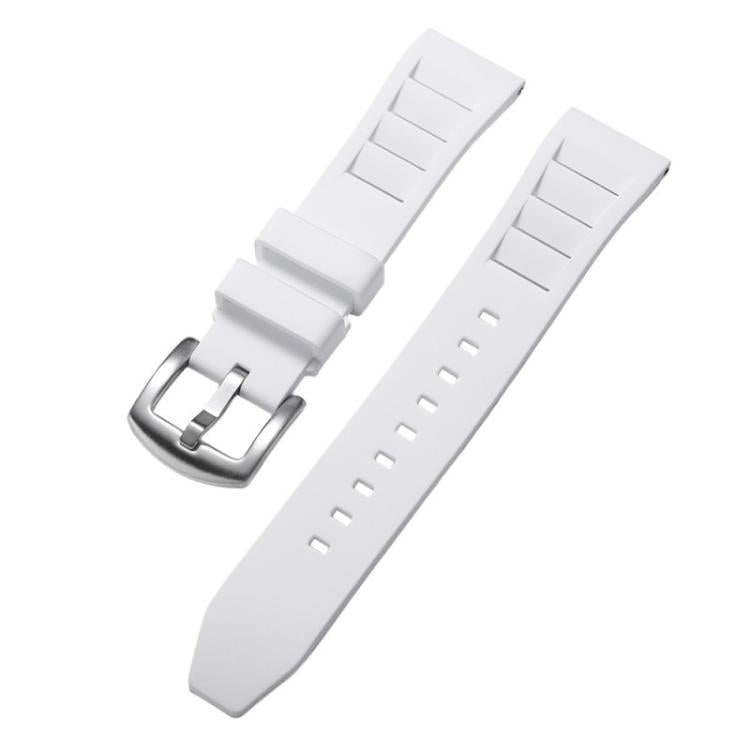 Cinturino per orologio in silicone con fibbia argentata a sgancio rapido xDfind, 20mm, 22mm