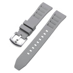 Cinturino per orologio in silicone con fibbia argentata a sgancio rapido xDfind, 20mm, 22mm