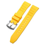 Cinturino per orologio in silicone con fibbia argentata a sgancio rapido xDfind, 20mm, 22mm