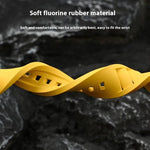 Cinturino per orologio in silicone con fibbia argentata a sgancio rapido xDfind, 20mm, 22mm