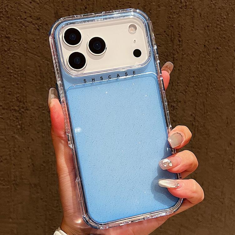 Custodia per telefono 3 in 1 in TPU + PC con glitter e polvere colorata, For iPhone 17 Pro Max, For iPhone 17 Pro