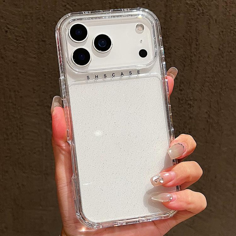 Custodia per telefono 3 in 1 in TPU + PC con glitter e polvere colorata, For iPhone 17 Pro Max, For iPhone 17 Pro