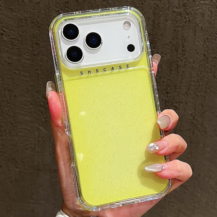 Custodia per telefono 3 in 1 in TPU + PC con glitter e polvere colorata, For iPhone 17 Pro Max, For iPhone 17 Pro