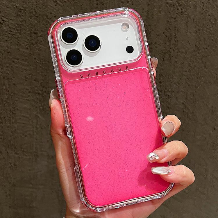 Custodia per telefono 3 in 1 in TPU + PC con glitter e polvere colorata, For iPhone 17 Pro Max, For iPhone 17 Pro