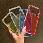 Custodia per telefono 3 in 1 in TPU + PC con glitter e polvere colorata, For iPhone 17 Pro Max, For iPhone 17 Pro