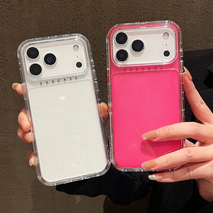 Custodia per telefono 3 in 1 in TPU + PC con glitter e polvere colorata, For iPhone 17 Pro Max, For iPhone 17 Pro