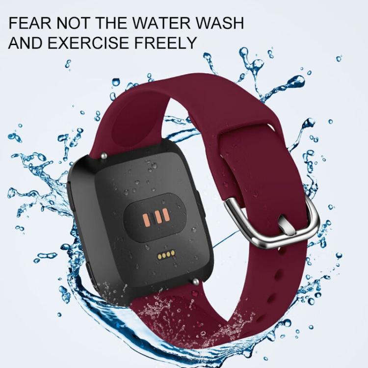 Cinturino in silicone tinta unita con fibbia inversa xDfind per Fitbit Versa 2 / Versa / Versa Lite, S, L
