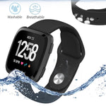 Cinturino in silicone tinta unita con fibbia a rivetto xDfind per Fitbit Versa 2 / Versa / Versa Lite, S