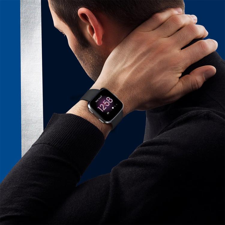 Cinturino in silicone tinta unita con fibbia a rivetto xDfind per Fitbit Versa 2 / Versa / Versa Lite, S