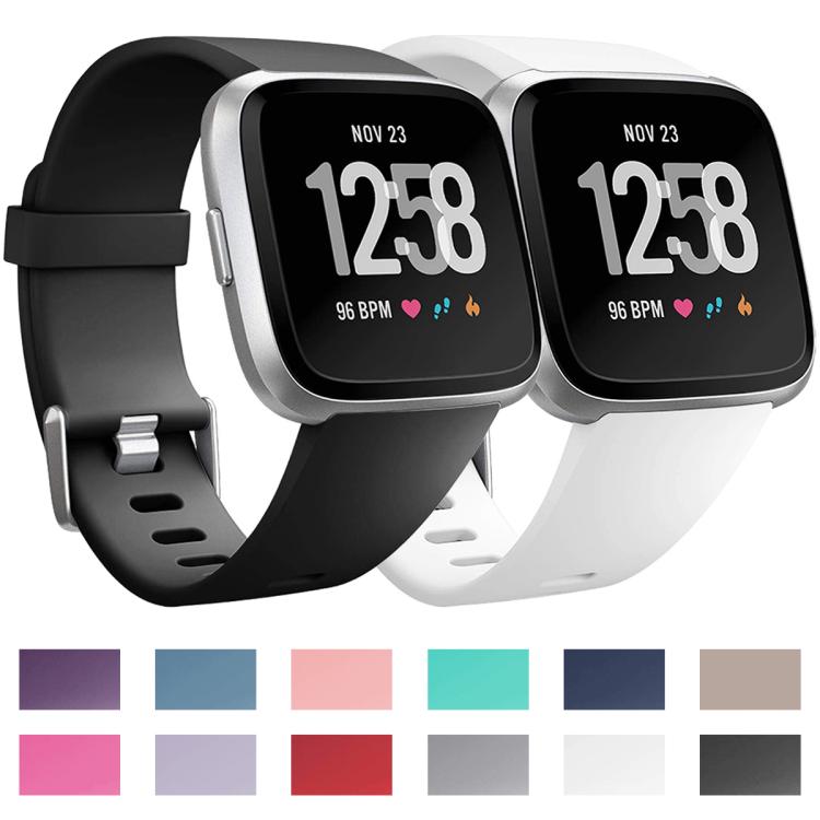 Cinturino in silicone tinta unita con fori piatti xDfind per Fitbit Versa 2 / Versa / Versa Lite, S, L