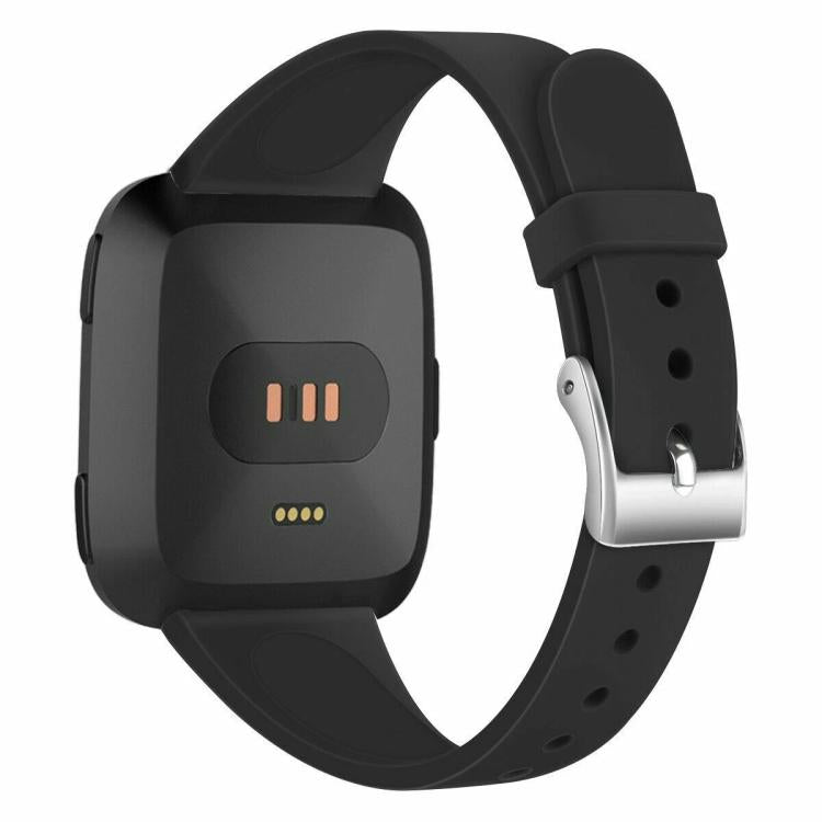 Cinturino in silicone sottile a tinta unita con fibbia argentata xDfind per Fitbit Versa 2 / Versa / Versa Lite, S, L