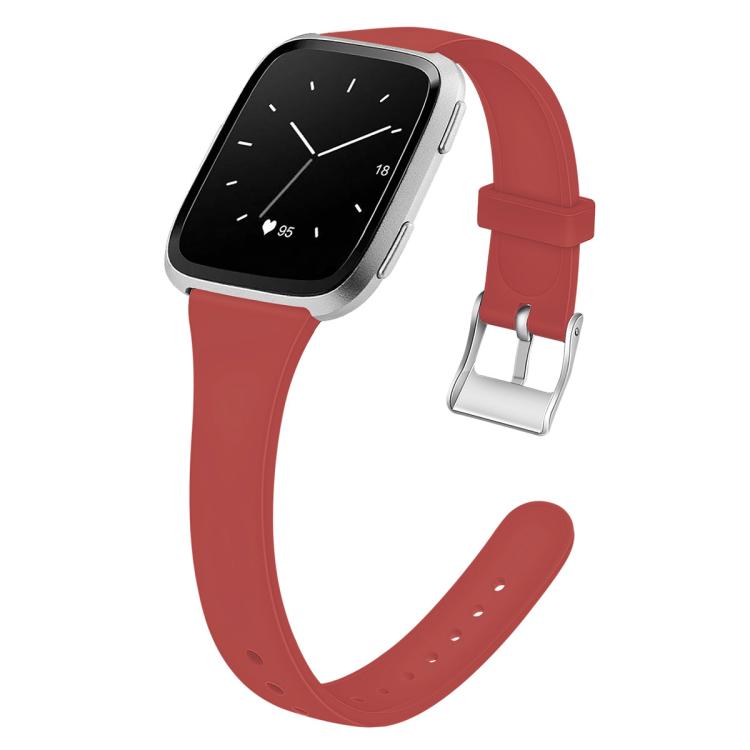 Cinturino in silicone sottile a tinta unita con fibbia argentata xDfind per Fitbit Versa 2 / Versa / Versa Lite, S, L
