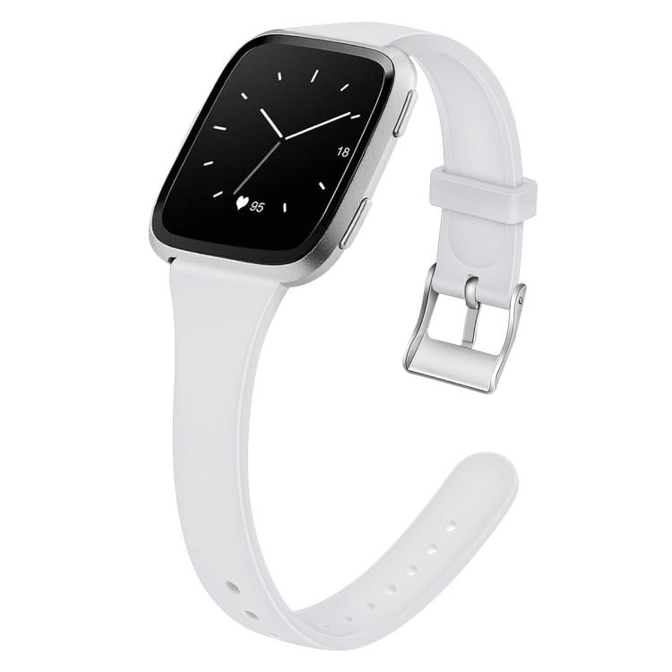 Cinturino in silicone sottile a tinta unita con fibbia argentata xDfind per Fitbit Versa 2 / Versa / Versa Lite, S, L