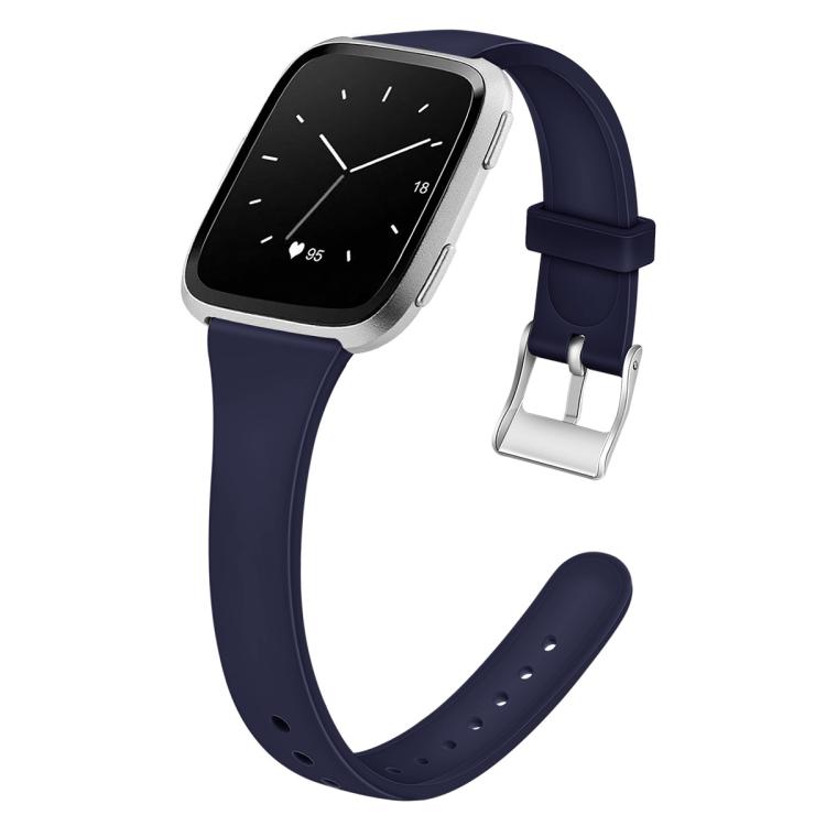 Cinturino in silicone sottile a tinta unita con fibbia argentata xDfind per Fitbit Versa 2 / Versa / Versa Lite, S, L