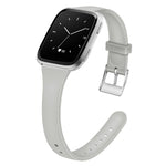 Cinturino in silicone sottile a tinta unita con fibbia argentata xDfind per Fitbit Versa 2 / Versa / Versa Lite, S, L