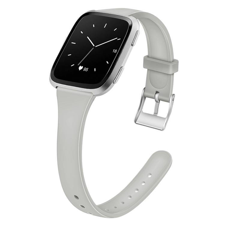 Cinturino in silicone sottile a tinta unita con fibbia argentata xDfind per Fitbit Versa 2 / Versa / Versa Lite, S, L