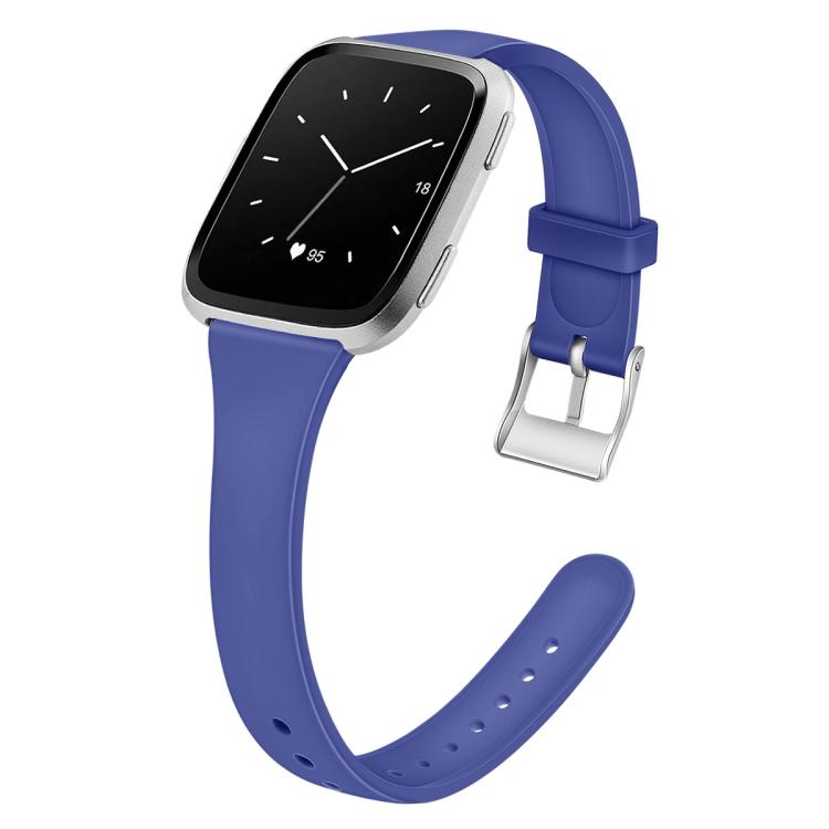 Cinturino in silicone sottile a tinta unita con fibbia argentata xDfind per Fitbit Versa 2 / Versa / Versa Lite, S, L