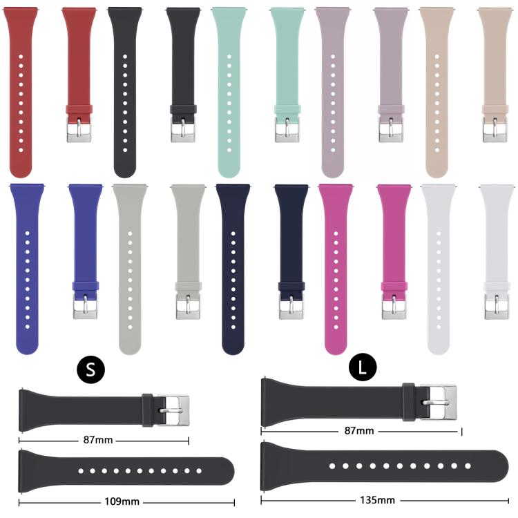 Cinturino in silicone sottile a tinta unita con fibbia argentata xDfind per Fitbit Versa 2 / Versa / Versa Lite, S, L