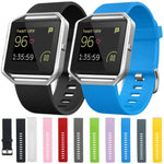 Cinturino in silicone tinta unita con fibbia in acciaio e texture diagonale per Fitbit Blaze xDfind., S, L