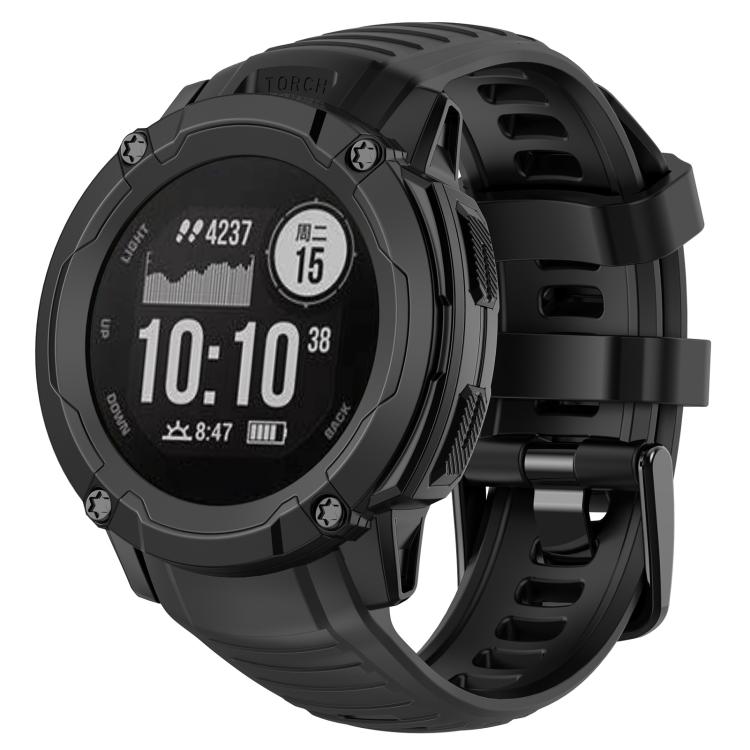 Cinturino per orologio in silicone tinta unita con connettore in plastica a sgancio rapido xDfind., For Garmin Instinct 2X