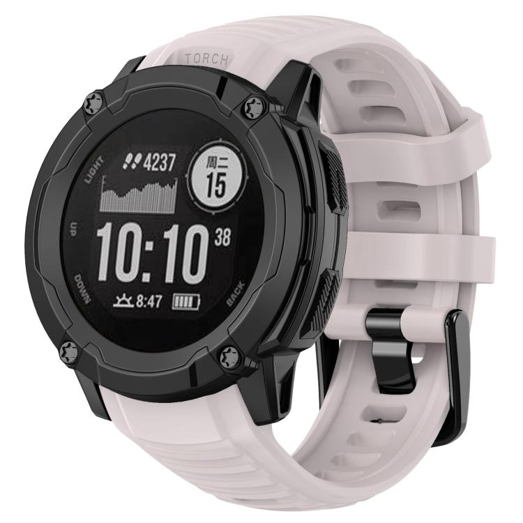 Cinturino per orologio in silicone tinta unita con connettore in plastica a sgancio rapido xDfind., For Garmin Instinct 2X