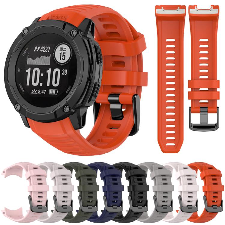 Cinturino per orologio in silicone tinta unita con connettore in plastica a sgancio rapido xDfind., For Garmin Instinct 2X